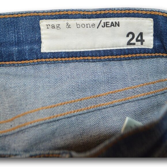 Rag & Bone Mid Rise Capri Distressed Skinny Jeans Size: 24 - Picture 4 of 4